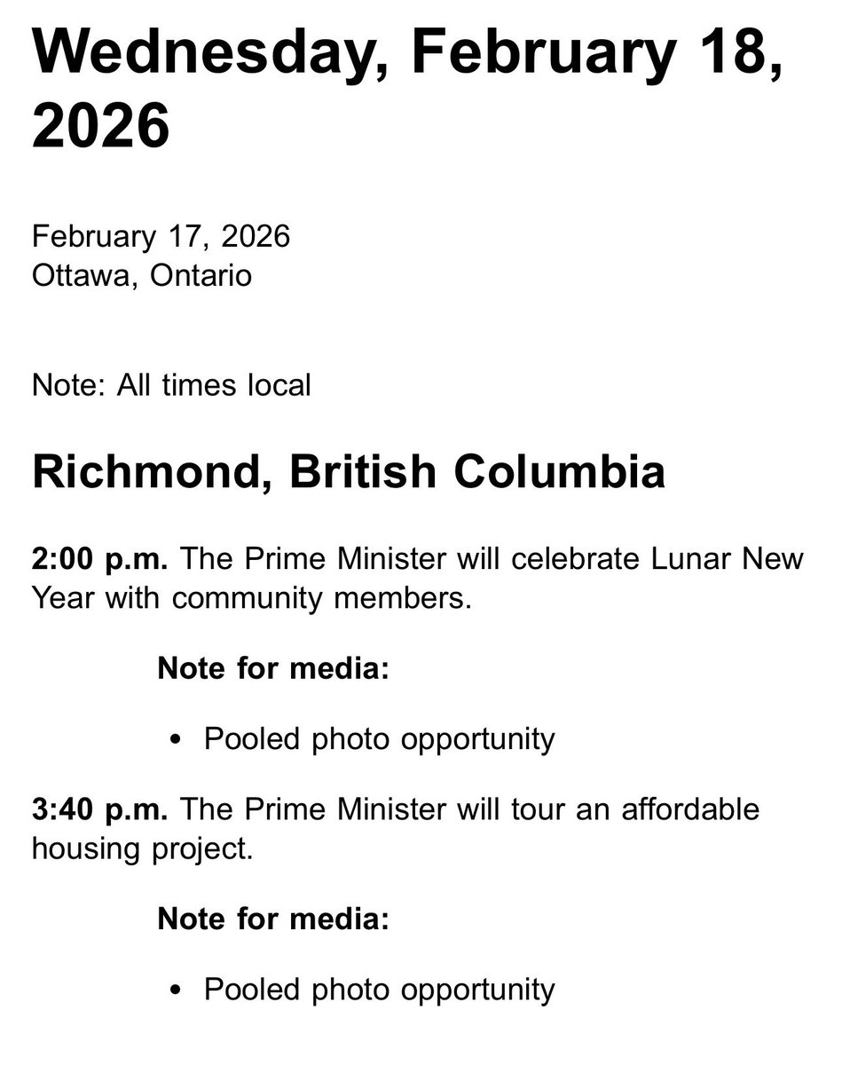 #AirMark is heading to the west coast again. <a href="/MarkJCarney/">Mark Carney</a> is holding a #cashforaccess fundraiser at a private residence in Richmond, after Lunar New Year and housing photo ops. #bcpoli #cdnpoli #vanRE #ufwd