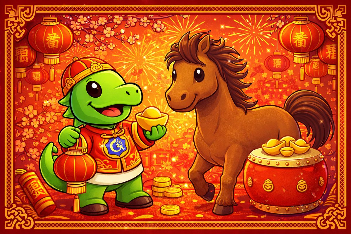 Thisismyiguana_'s tweet photo. Happy Lunar New Year 🧧🦎

The Year of the Horse stands for endurance, momentum and freedom.
Not a sprint pump, a powerful run.

While the market decides its direction,
we keep building behind the scenes.

Because when the run really begins…
you don’t want to start tired. https://t.co/5klBjCkjeD
