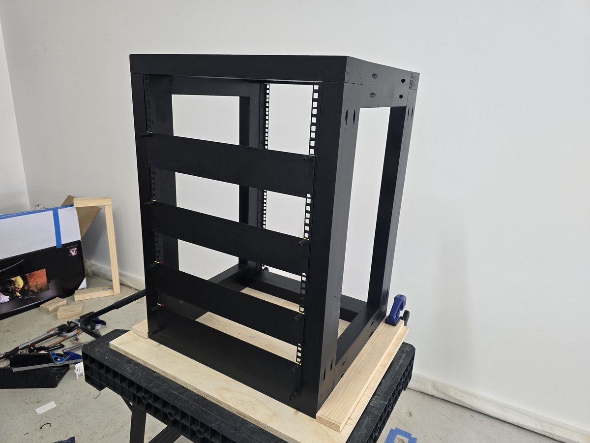 Have been back in the workshop getting my hands busy.

Built a server rack! Part 1 of a much larger project. (Ignore the mess)