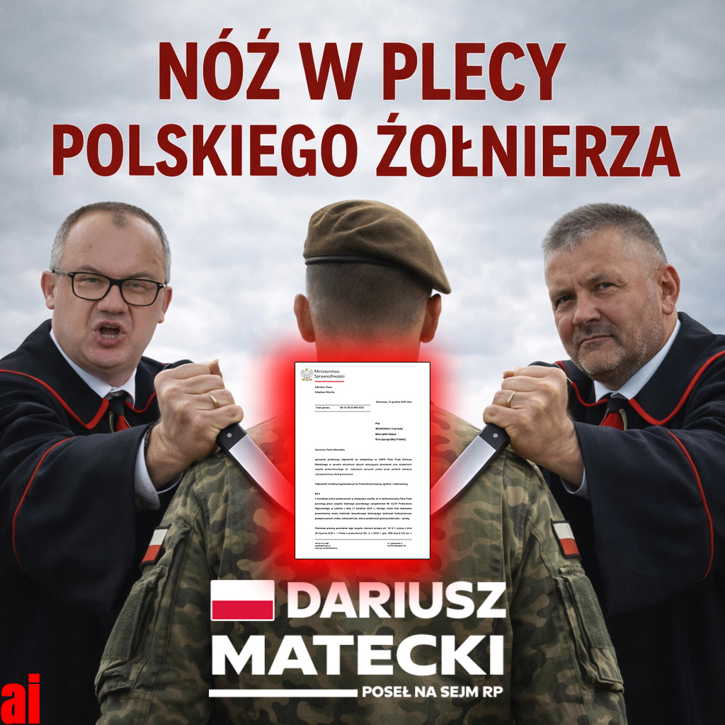 Od razu po przejęciu władzy 13 grudnia 2023 roku – powołują specjalne zespoły do ścigania polskich żołnierzy i funkcjonariuszy, którzy bronili naszej granicy przed naporem nielegalnej migracji inspirowanej przez reżim białoruski.

Z odpowiedzi Ministerstwa Sprawiedliwości na moją