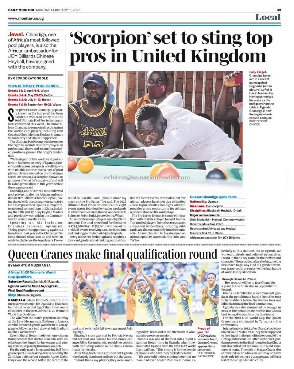 Pool Association of Uganda (PAU) tweet media