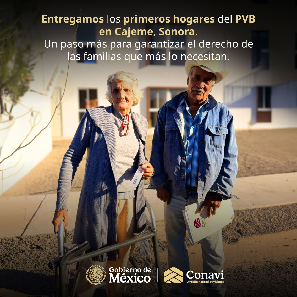 Conavi_mx's tweet photo. ¡Cumplimos en Cajeme, Sonora! 🏡✨ Entregamos los primeros hogares del PVB, acercando el derecho a una vivienda digna a quienes más lo necesitan.
#ViviendaParaElBienestar #PVB #CONAVI #Sonora #Cajeme #DerechoALaVivienda https://t.co/uGVMoQVzkA