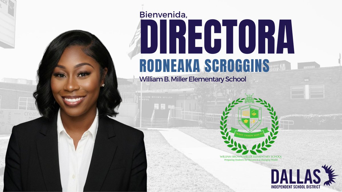 VeltVertical's tweet photo. We are excited to welcome Rodneaka Scroggins as the new Principal of William Brown Miller Elementary School! Her commitment to excellence will ignite our students, teachers, and learning community. Viking Nation Elevate!! https://t.co/oesVskeqf8