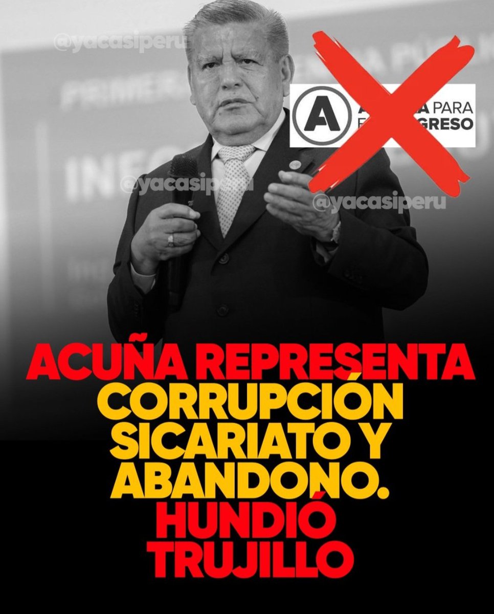 Totalmente de Acuerdo. Por eso el 
12 d abril no se Vota por este sujeto 

#PorEstosNo2026!!