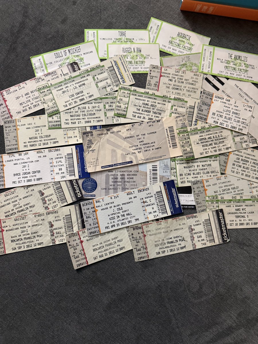 i miss saving all of my ticket stubs.
