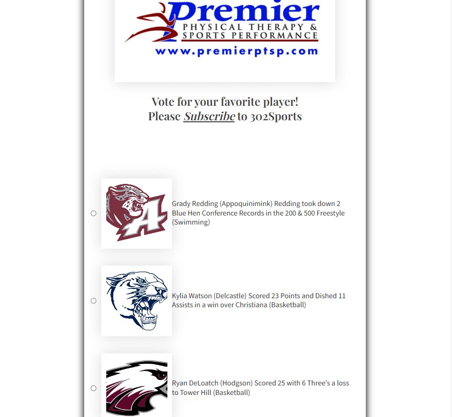 302sports's tweet photo. 1 more day to Vote. Nominees for @PremierPTSP PT Player of the Week! Vote and Share .. #delhs #302sports #premierpt https://t.co/SgoPOFXeeS https://t.co/4YuzwF9369
