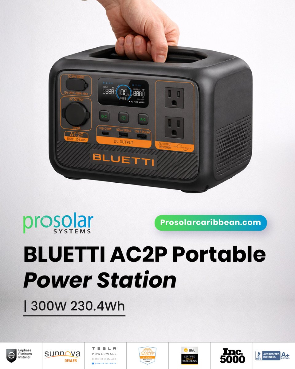 ProSolarAmerica's tweet image. Power where you need it, when you need it.

Explore the future of power solutions at prosolarcaribbean.com

#PortablePower