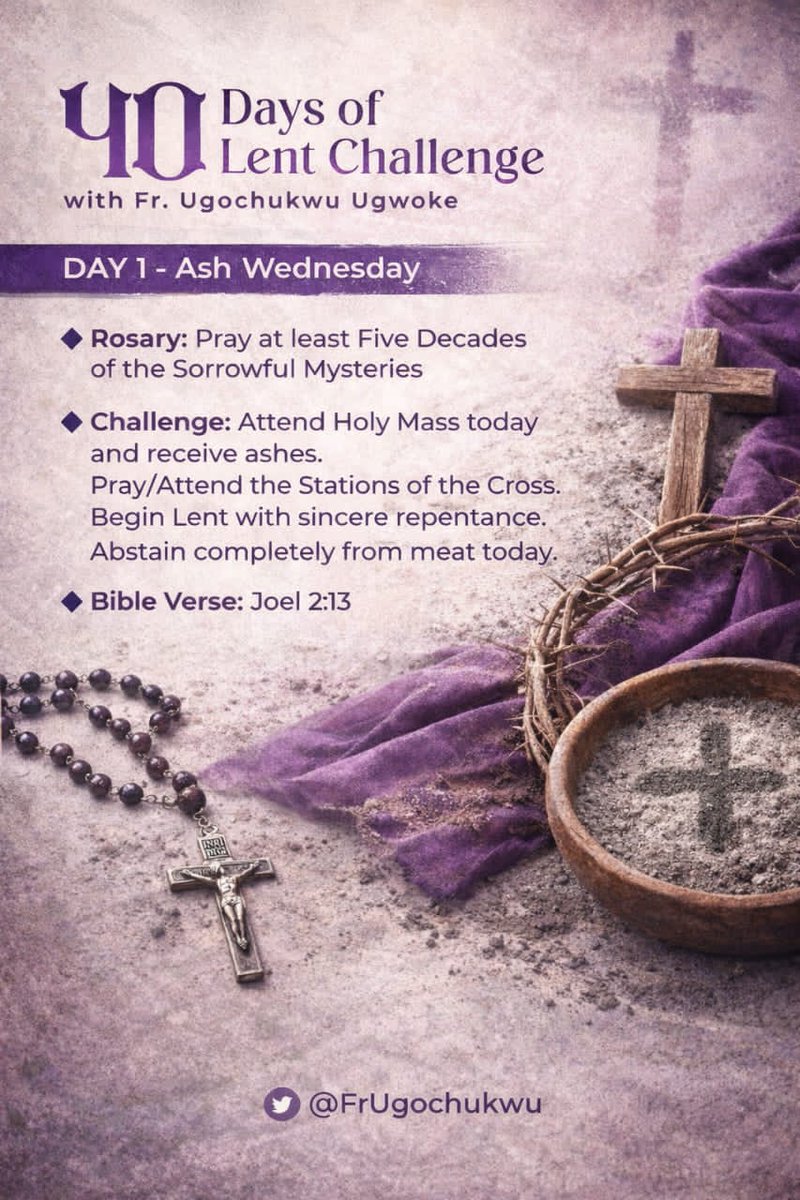FrUgochukwu's tweet image. 40 Days of Lent Challenge:

Day 1
