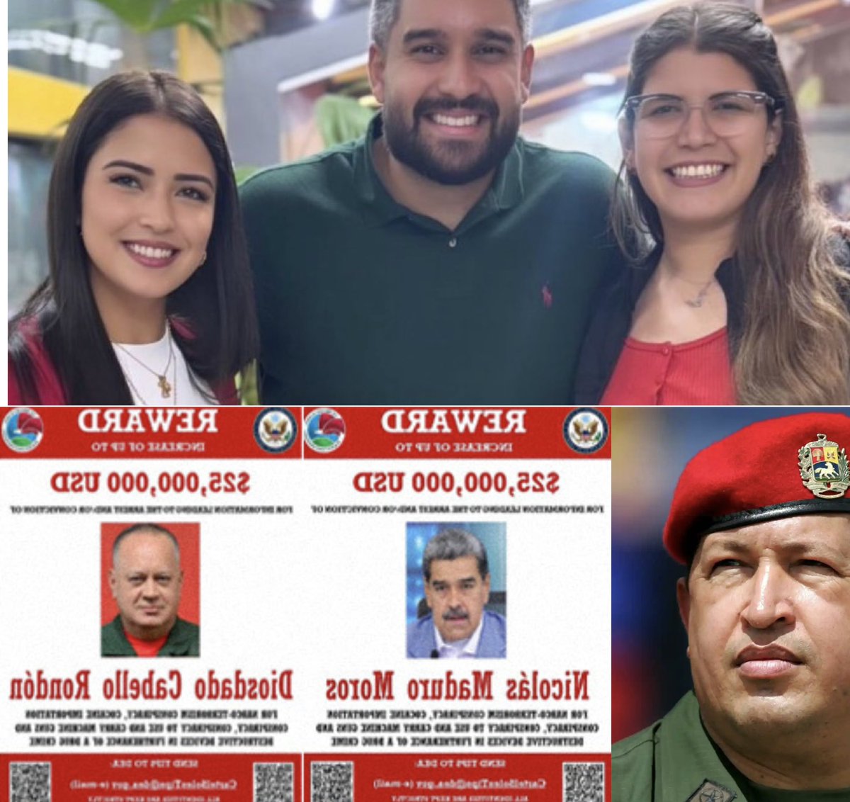 <a href="/AlexaGomezDos/">Alexa Gómez</a> Recordemos quiénes son: la  hija de Diosdado, el hijo Maduro y la hija de Chávez. De tal palo tal astilla.