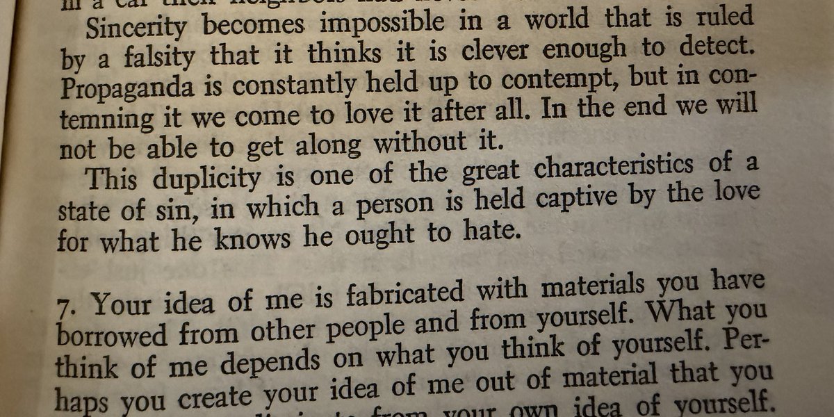 RubySpacek's tweet image. Thomas Merton on attempting sincerity in a world ruled by a falsity