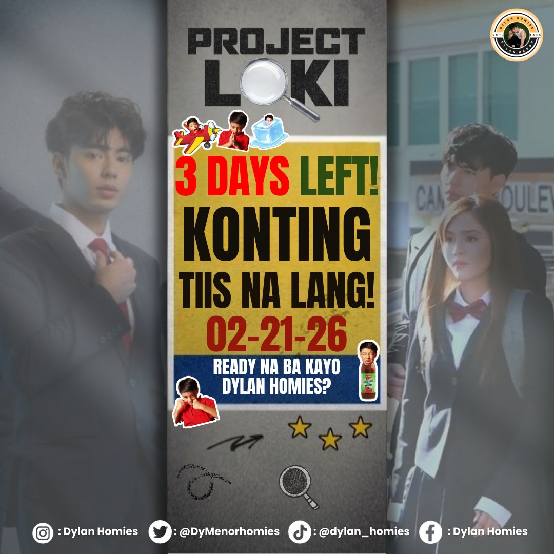 DyMenorhomies's tweet photo. Tick. TockMysteryUnfold The countdown tightens. ⏳
THREE days before the silence breaks; before the truth steps out of the shadows; and, before everything you know starts to unravel.
Stay ready — #ProjectLoki is almost here. 🔍🔥
#ProjectLoki #3DaysLeft #DylanMenor #LokiMendez https://t.co/oL3sXEwgSZ