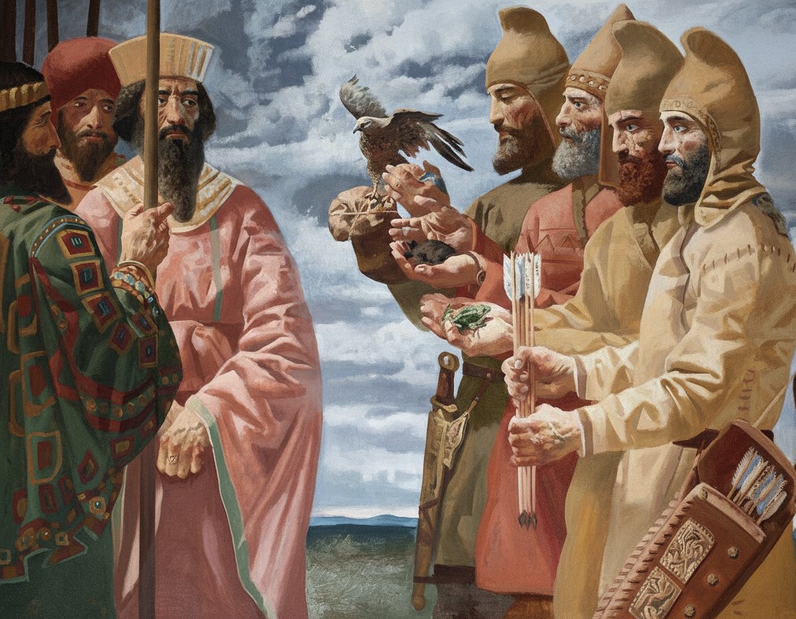 pancaucasus's tweet image. "Gifts of the Scythians," a painting by the Ossetian artist Vadim Kadzhaev