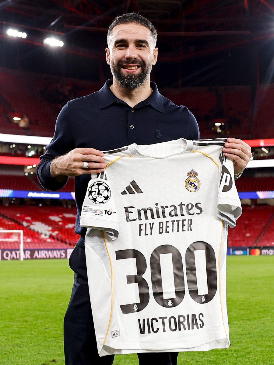 👏 @DaniCarvajal92、レアル・マドリードで 3️⃣0️⃣0️⃣ 勝を達成！