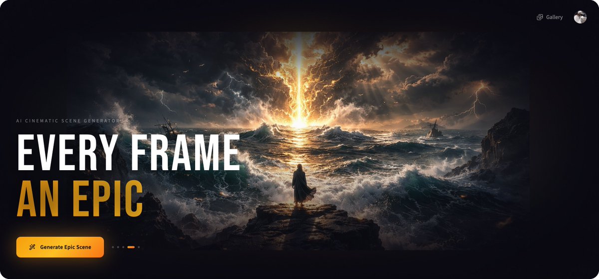Adny56908922543's tweet photo. Built a daily AI app

https://t.co/QqVj9MoyGW

Epic Cinematic Image Generator 🎬
One sentence in, movie-scale scene out
It’s not a fixed prompt pack. I modeled “epicness” as controllable knobs
 scene + focal megastructure + scale anchor + atmosphere/motion #howone https://t.co/cBhtgQ9QTi