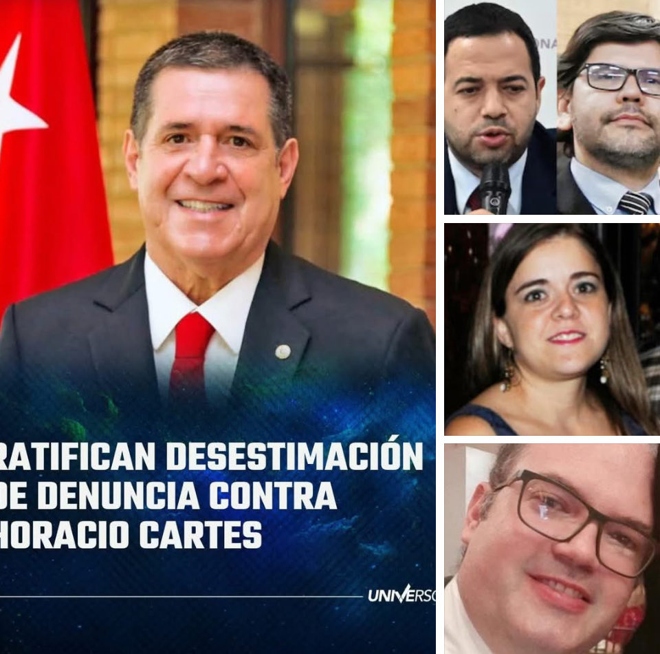 🚩LA FISCALÍA DESESTIMÓ SIN INVESTIGAR A HC.
La denuncia contra Horacio Cartes no prosperó, era de esperarse. Este blanqueamiento tiene responsables con nombre y apellido: los fiscales Jorge Arce, Francisco Cabrera, Fernando Meyer y Verónica Mayor.

Alguna vez un fiscal me