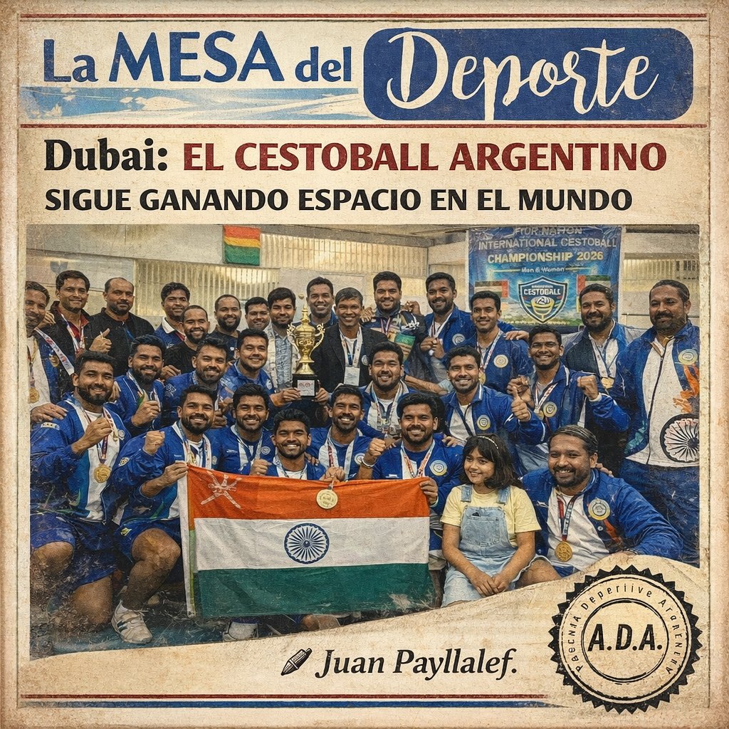 Cestoball | Dubai: El Cestoball Argentino sigue ganando espacio en el Mundo. ✍🏻 <a href="/JuanPayllalef/">Juan Payllalef</a>.
lamesadeldeporte.blogspot.com/2026/02/cestob…