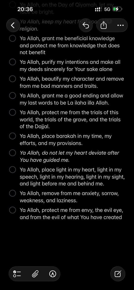 Dua list for this Ramadan.