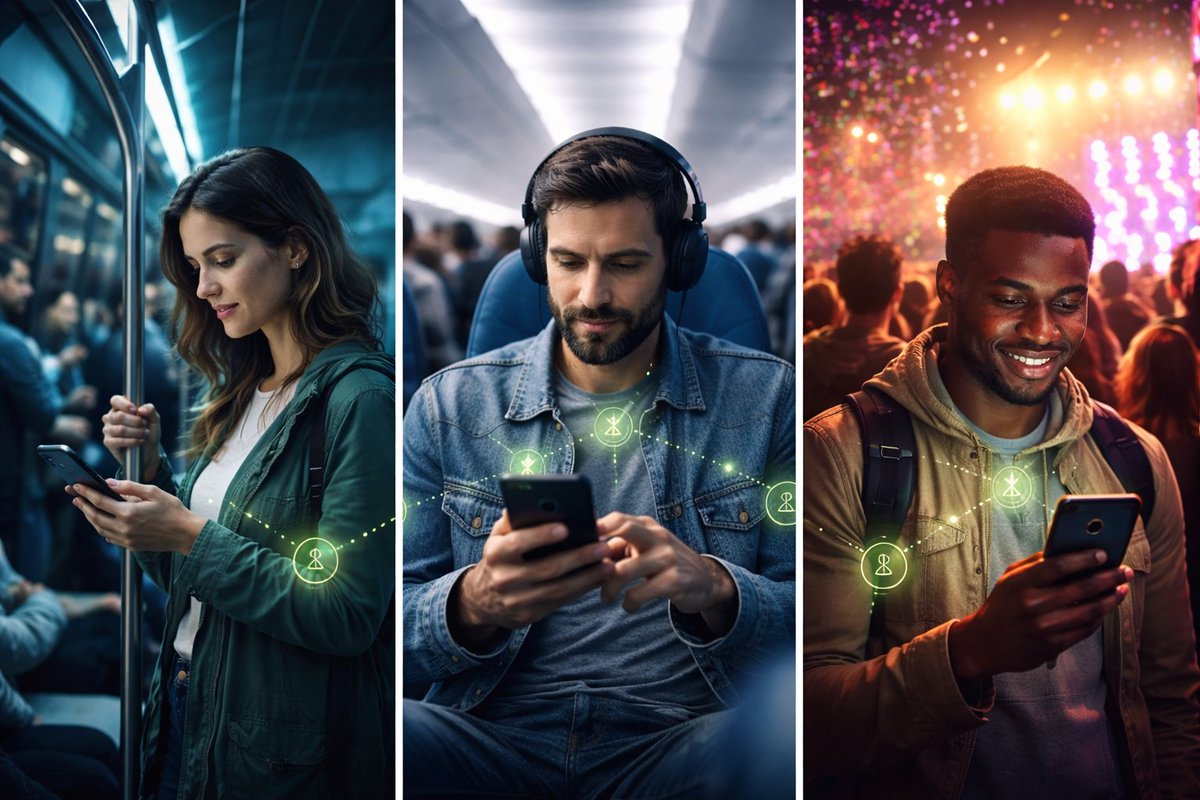 OFFCHAT_app's tweet photo. Think about the last time your signal disappeared.

Underground.
On a flight.
At a crowded event.

OFFCHAT was built for those moments.

Bluetooth mesh keeps messages moving locally —
even without internet.

Connection shouldn’t depend on coverage.

https://t.co/5jKBJ0Chyh https://t.co/nXarw07qQz