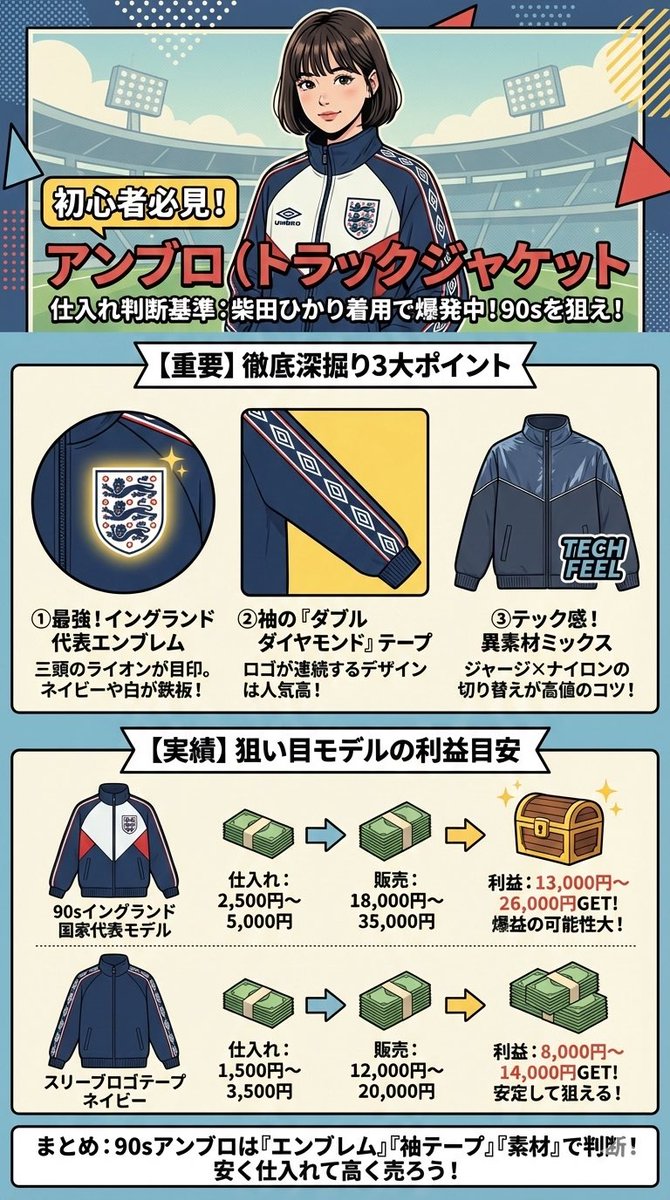 90s UMBRO、今かなり熱い。 （柴田ひかりさん影響で爆発中