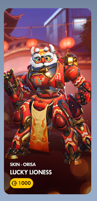 OrisaUpdates's tweet photo. New Epic Orisa Skin Has Entered The Shop! 🧧
🦁Lucky Lioness Orisa! 
This skin is 1000 OW Coins! 🪙 https://t.co/1tysDd19sK