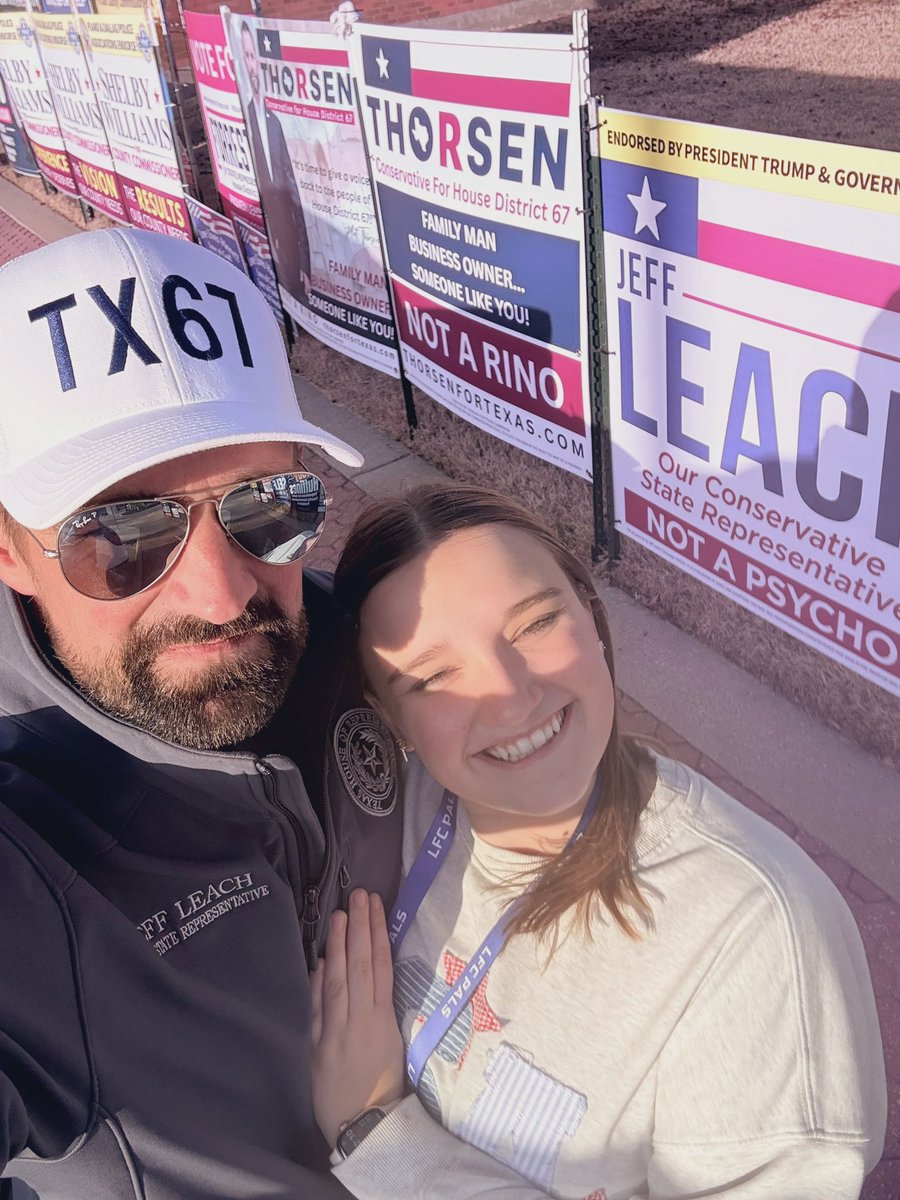 leachfortexas's tweet photo. An incredible first day at the polls in #HD67! Doing it all again tomorrow with polls open from 8am - 5pm — and our GOTV rally with @GregAbbott_TX @CandyNobleHD89 & @Burrows4TX tomorrow morning in Allen! #txlege https://t.co/7ZRP7rWjqz