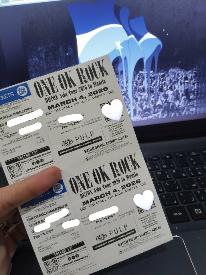 wendy10969's tweet photo. WTS/LFB
Hi! I am selling (2) Upper Box tickets for the upcoming concert due to a schedule conflict.

📍 Meetup: SM North or Trinoma
💵 Original price: ₱5,300 each
✨ Selling for: ₱4,800 each

PM me if you are a sure buyer. Okay naman ung seats medyo nasa center 🙂

Thankiee https://t.co/cr27Do3XXu