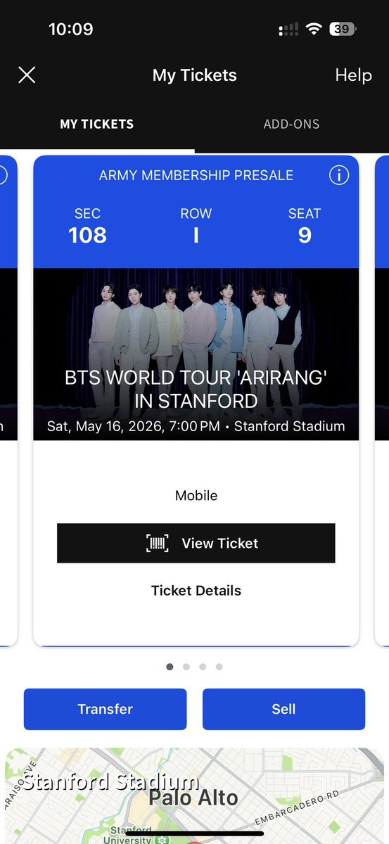 twistvnr's tweet photo. [WTS] 4x BTS Stanford Day 1 - Lower Bowl
4 tickets adjacent.
Sec 108. $550 each
PayPal g&amp;s or Venmo G&amp;S only.
5/16, May 16

DM for offers. https://t.co/NhLGXLfVnD