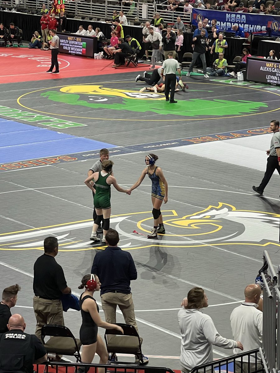 lswathletics's tweet photo. Kenley WINs by pin in her 2nd match at State. Great job Kenley!! https://t.co/GipzZRHVHA