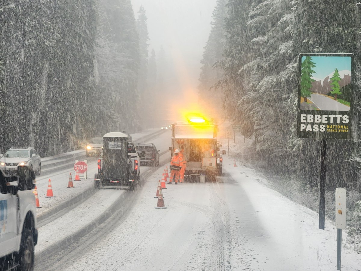 CaltransDist10's tweet image. #TrafficAlert Eastbound SR-4 is closed at Mill Creek in #CalaverasCounty due to heavy snow. No ETO.

For the latest on road closures and highway conditions, visit quickmap.dot.ca.gov or download the #Quickmap app on your mobile device.
