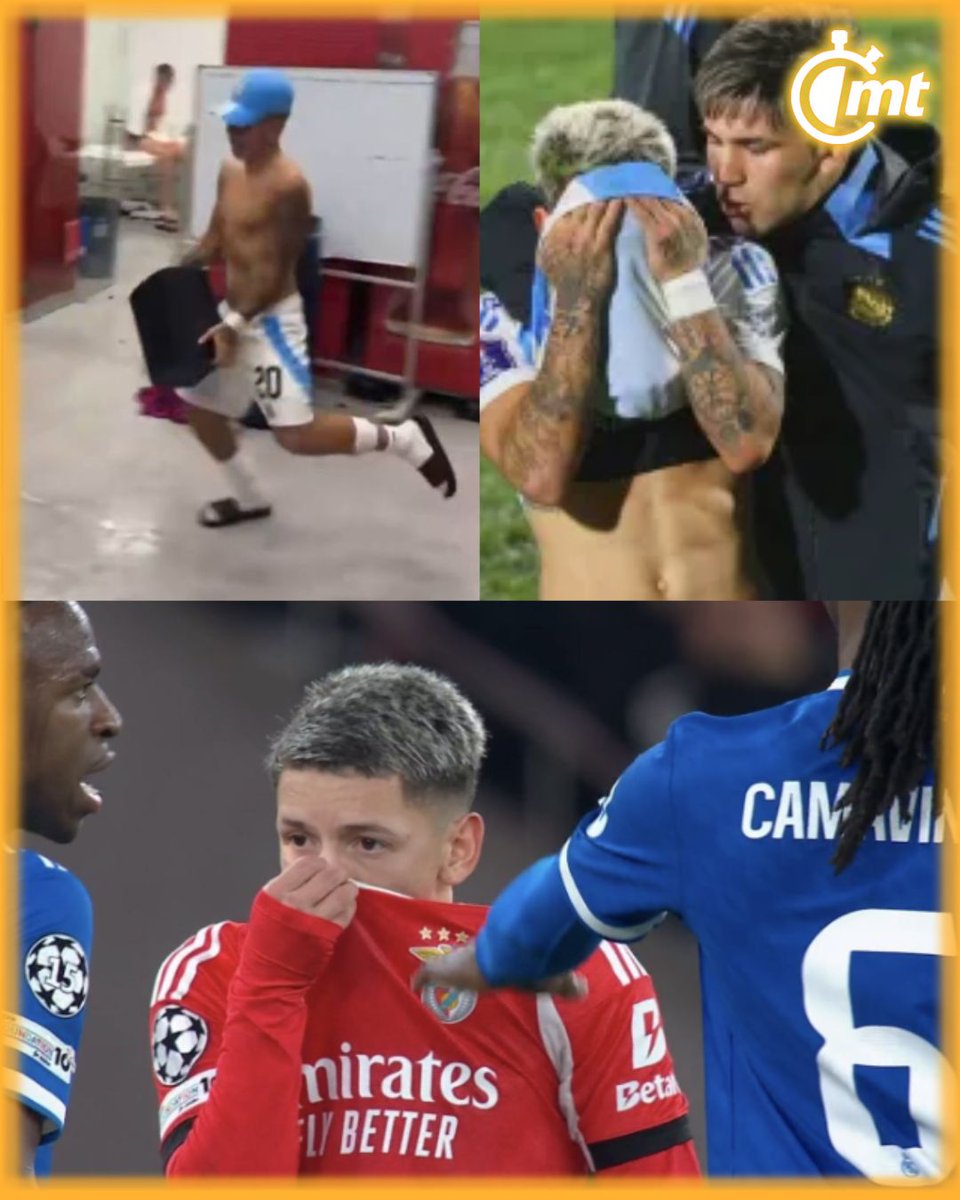 mediotiempo's tweet photo. Gianluca Prestianni y una polémica más... 😰🇦🇷

Sí,  Gianluca Prestianni fue el jugador que se burló de México cuando Argentina eliminó al 'Tri' en el Mundial Sub-20 y también fue quien se desbordó entre lágrimas tras perder vs. Marruecos en el mismo torneo

Hoy, Vini Jr afirma que el argentino lo discriminó mientras se jugaba el Benfica vs. Real Madrid de Champions...