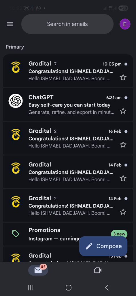 Herh… 😅
After all the WhatsApp bans and stress…
I finally made some sales.
No excuses.
No quitting.
Just adjusting and pushing forward.
Setbacks will test you.
Consistency will pay you.
We move. 🚀

Congratulations to me, My Mentor <a href="/atk_universe/">ATKuniverse</a> and to <a href="/grodital/">Grodital</a>