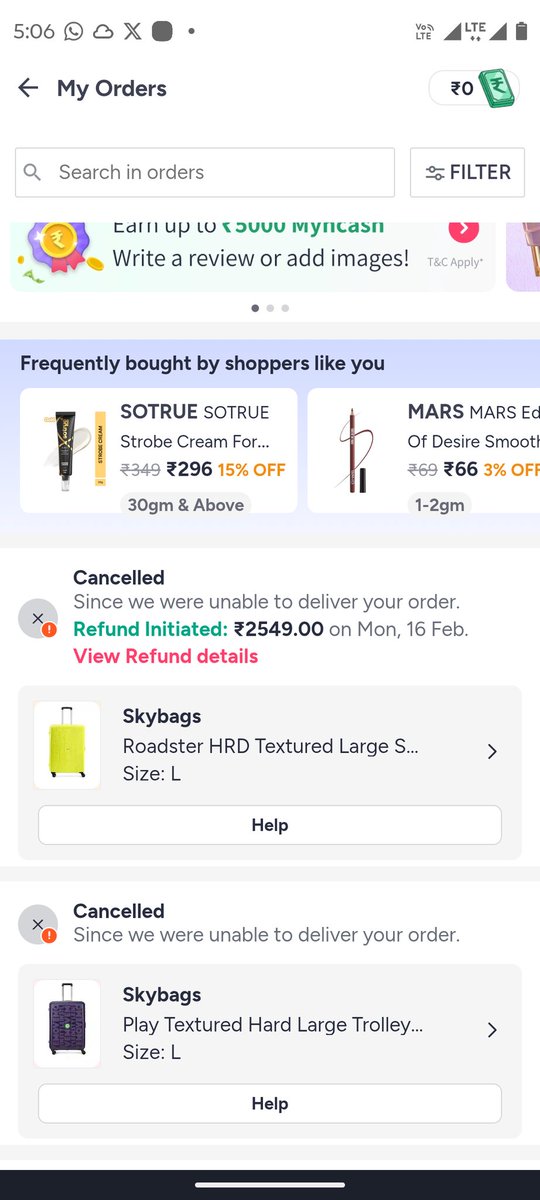 Pushkarsinghba2's tweet photo. Hello myntra maine apke application k through two times trolley order Kiya but mere pass ek bhi time ap deliver nhi kar paye maine kayi baar call bhi kiya apke customer care me lekin wo bhi bolte rahe sorry sir , maine phle payment bhi kar diya tha uss paise ka interest kon dega. https://t.co/0X6e7f16Lw