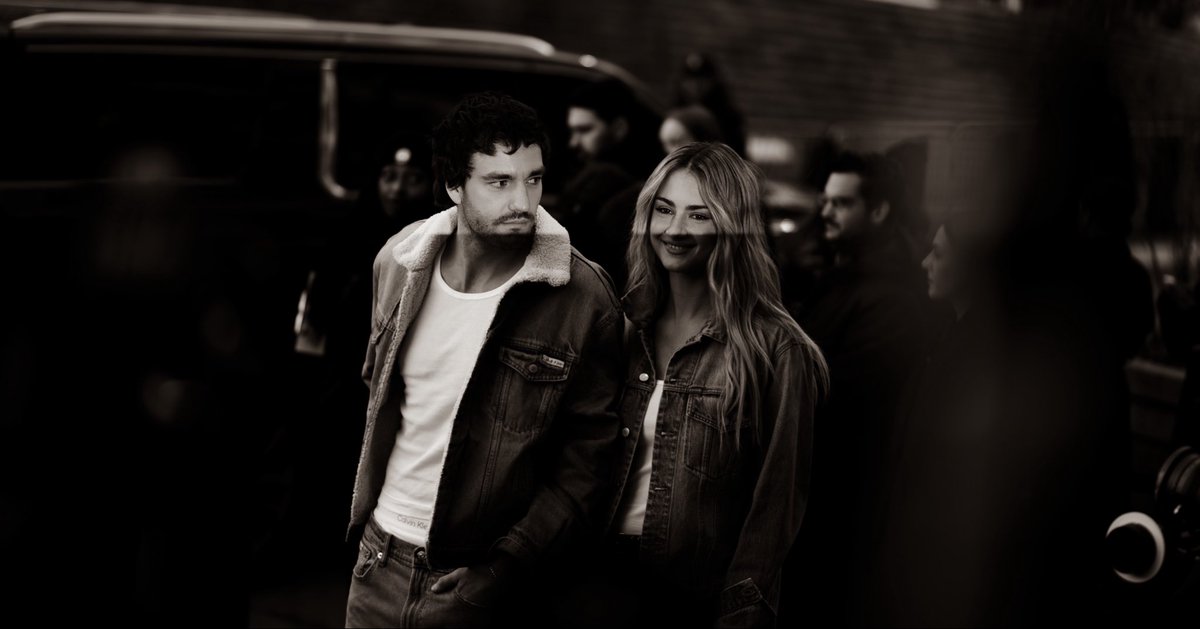 Grace Van Patten and Jackson White outside the Calvin Klein show, shot by me 📸⚡️ Lucy and Stephen!