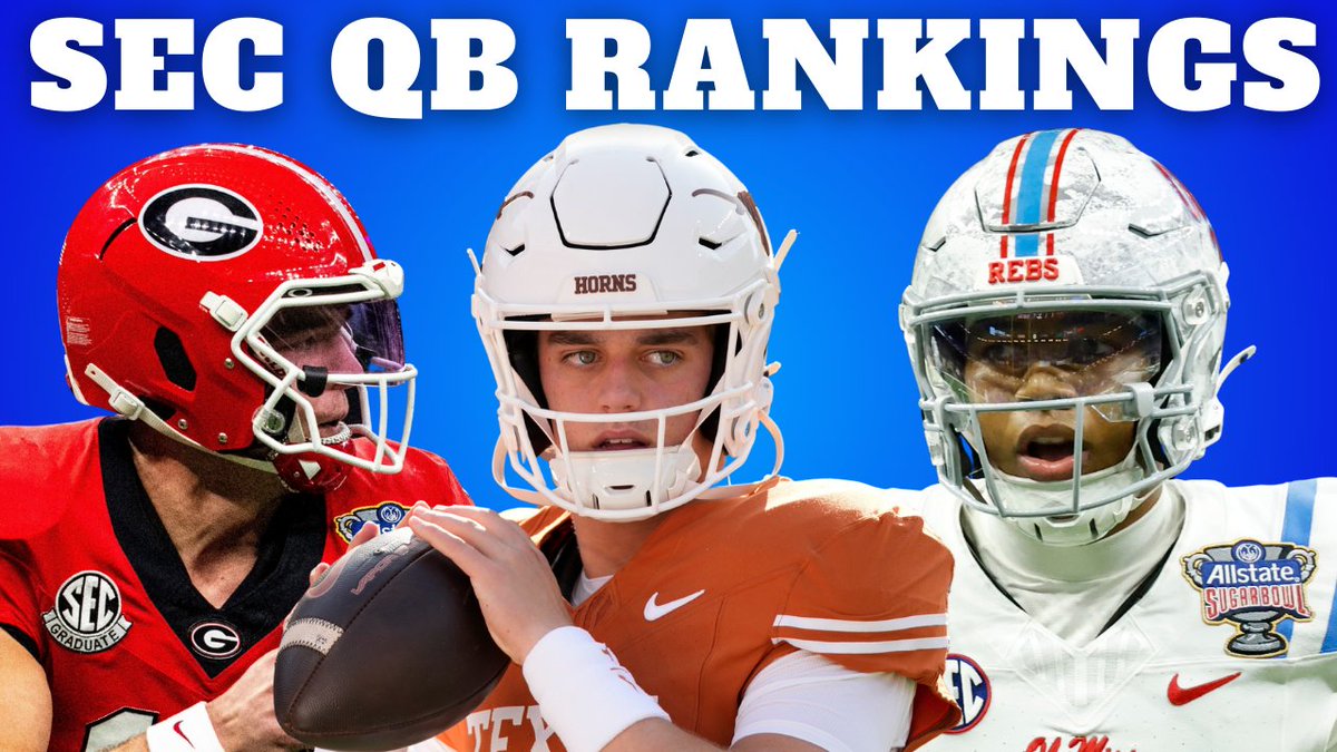 bryce_koon's tweet photo. 🚨LIVE🚨

SEC QB Rankings for 2026 🏈

Arch Manning. Gunner Stockton. Trinidad Chambliss. 

Who's No. 1? 

Plus...

- Best Newcomer? 

- Most to Prove?

Presented by @FanDuel 

LIVE at 8:30 ET | 7:30 CT: https://t.co/beiH8VYKL5 https://t.co/qsTHQ5LaL0