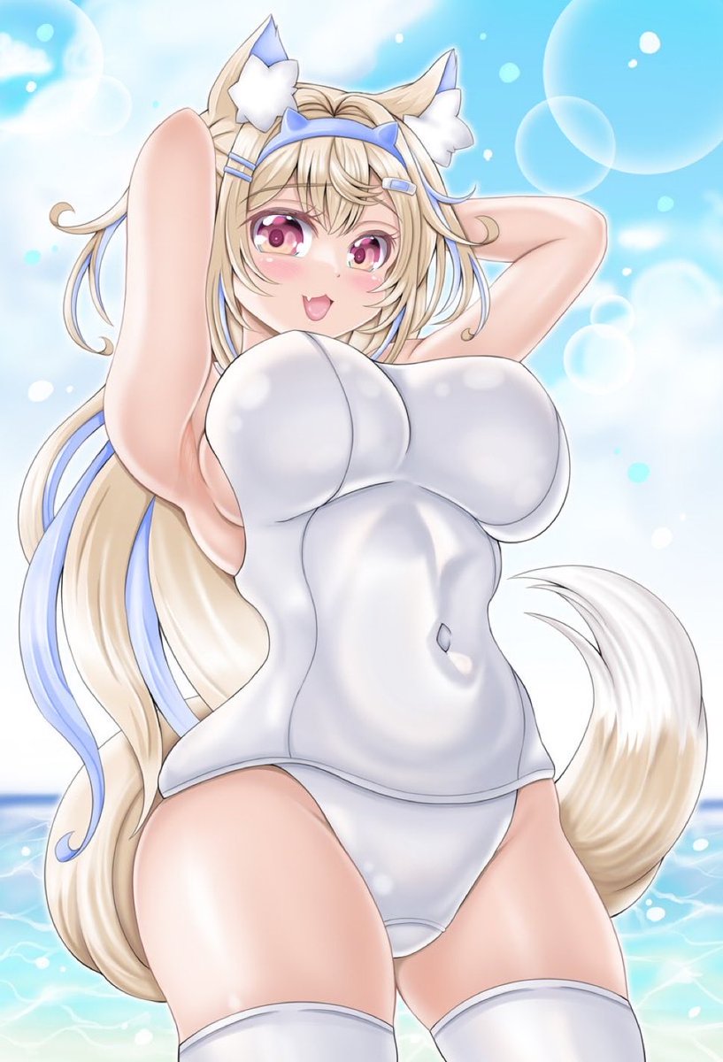 arumaji0123's tweet image. 水着絵は検索除外が怖いので空と海で対策するのですが、今年はもう少し上手く描けるように勉強しようかなという今年のプチ目標です。

新規絵は今日🐏さんが塗り終わりの明日背景いれて早ければ金曜くらいにいけそうな予感？？