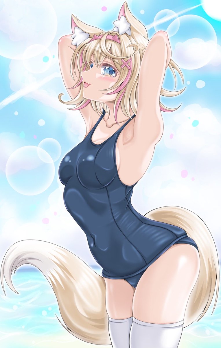 arumaji0123's tweet image. 水着絵は検索除外が怖いので空と海で対策するのですが、今年はもう少し上手く描けるように勉強しようかなという今年のプチ目標です。

新規絵は今日🐏さんが塗り終わりの明日背景いれて早ければ金曜くらいにいけそうな予感？？