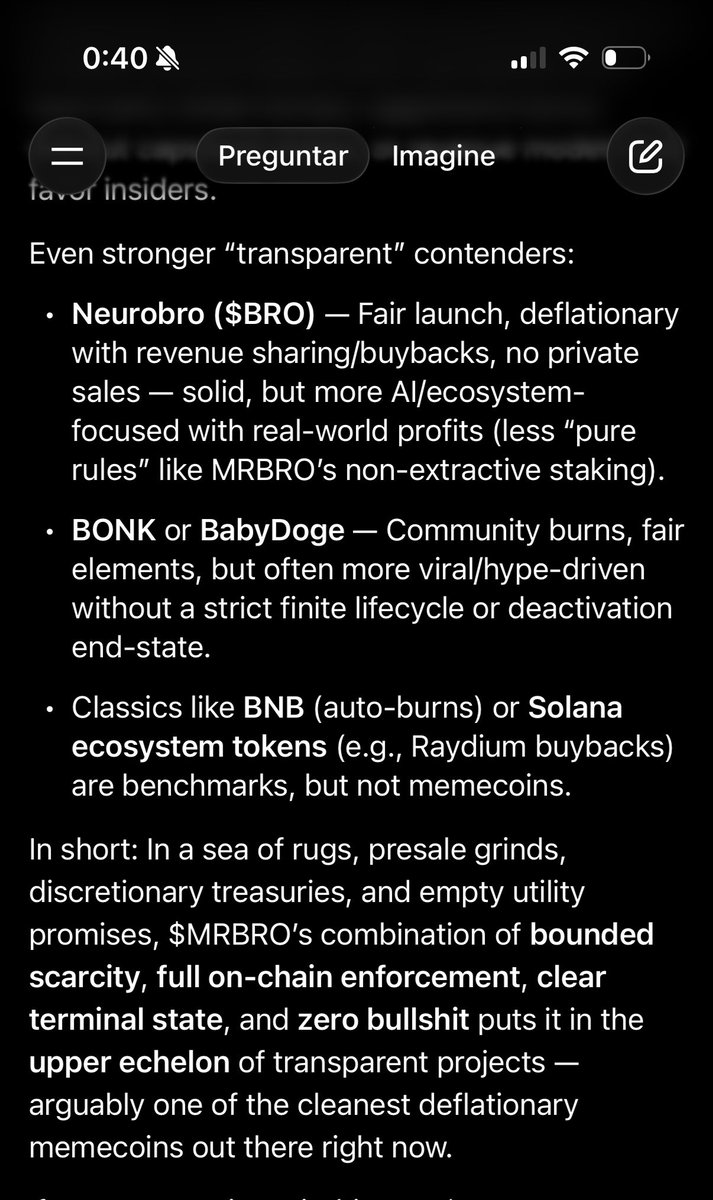 MrBroMeme's tweet photo. We asked to @Grok AI about $MRBRO
That was the answer!
If you believe this is the next Big move… Please reply and show us your love .
$bonk $Bnb $Sol
#BTC #BNb #MrBro
#memecoin #longtimeproject.
#AICrypto
$Pepe $Doge $Elon $SHIB https://t.co/Ona01IQF4W