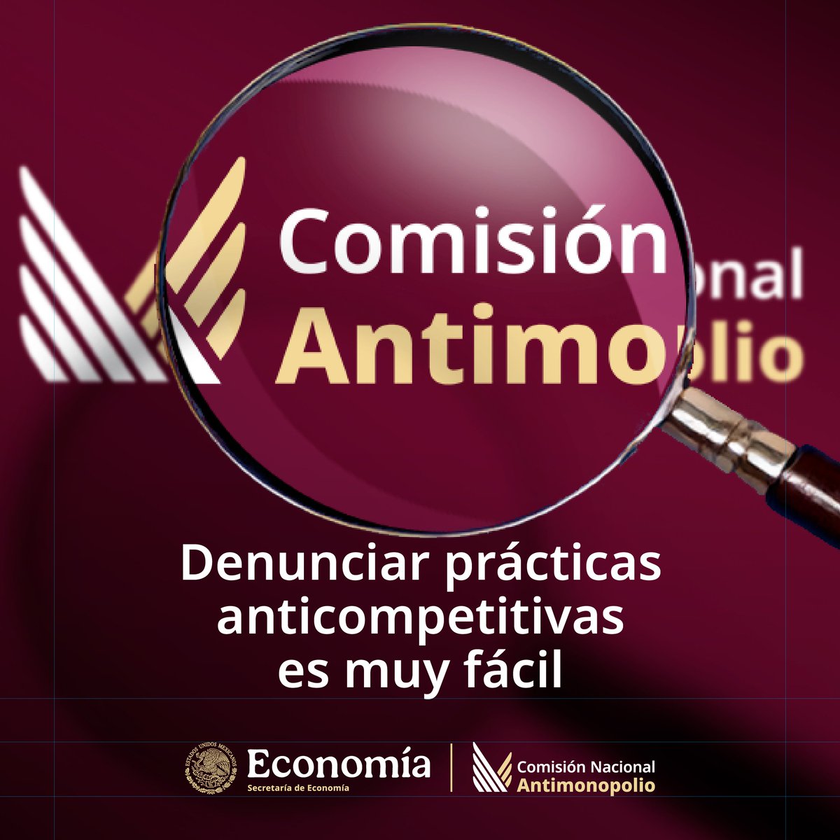 AntimonopolioMX's tweet photo. Denunciar prácticas anticompetitivas es más fácil de lo que parece.
 📧 denuncias@antimonopolio.gob.mx
Tu información puede ayudar a que los mercados funcionen mejor. https://t.co/rh4jATFaB9