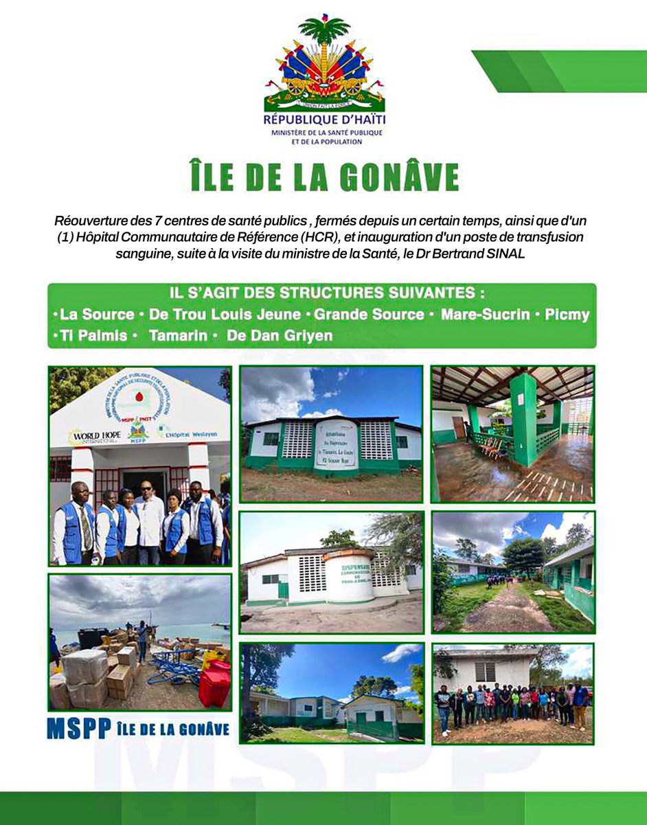 MINISTÈRE DE LA SANTÉ PUBLIQUE ET DE LA POPULATION tweet media