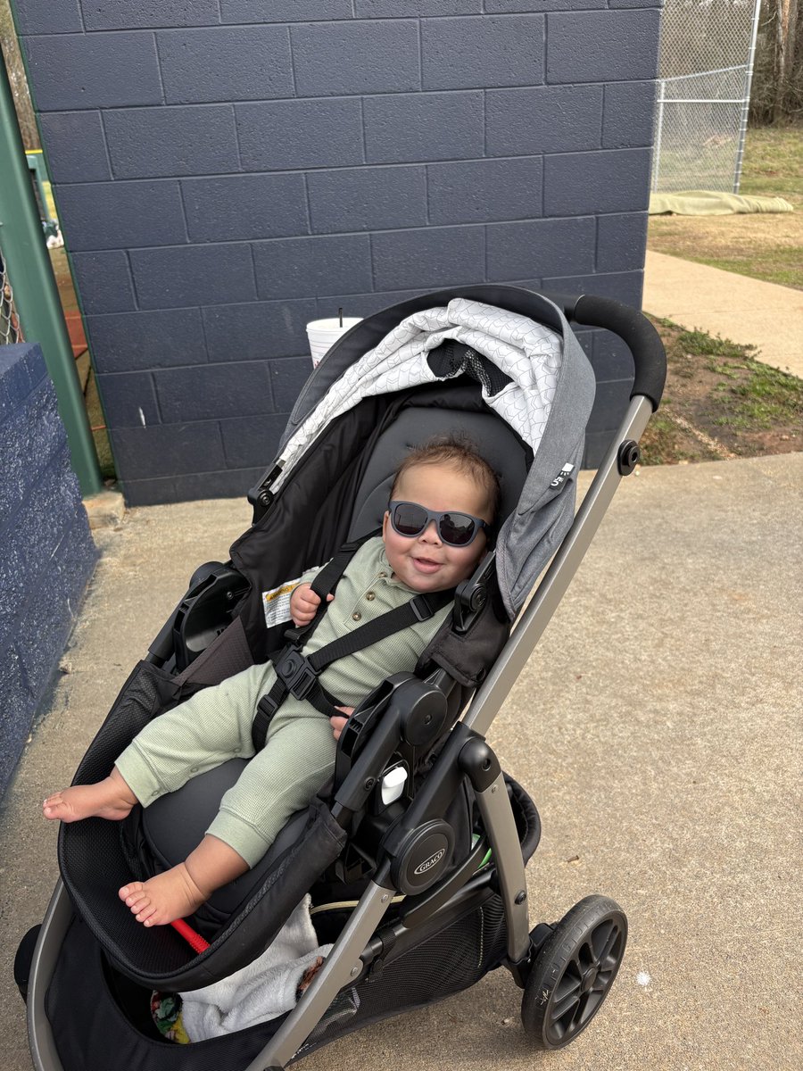 atc_erin's tweet photo. Someone got to enjoy good February baseball weather with mom today. He loved watching some @CVHSGrizzBSB https://t.co/vBOYS4xj3B
