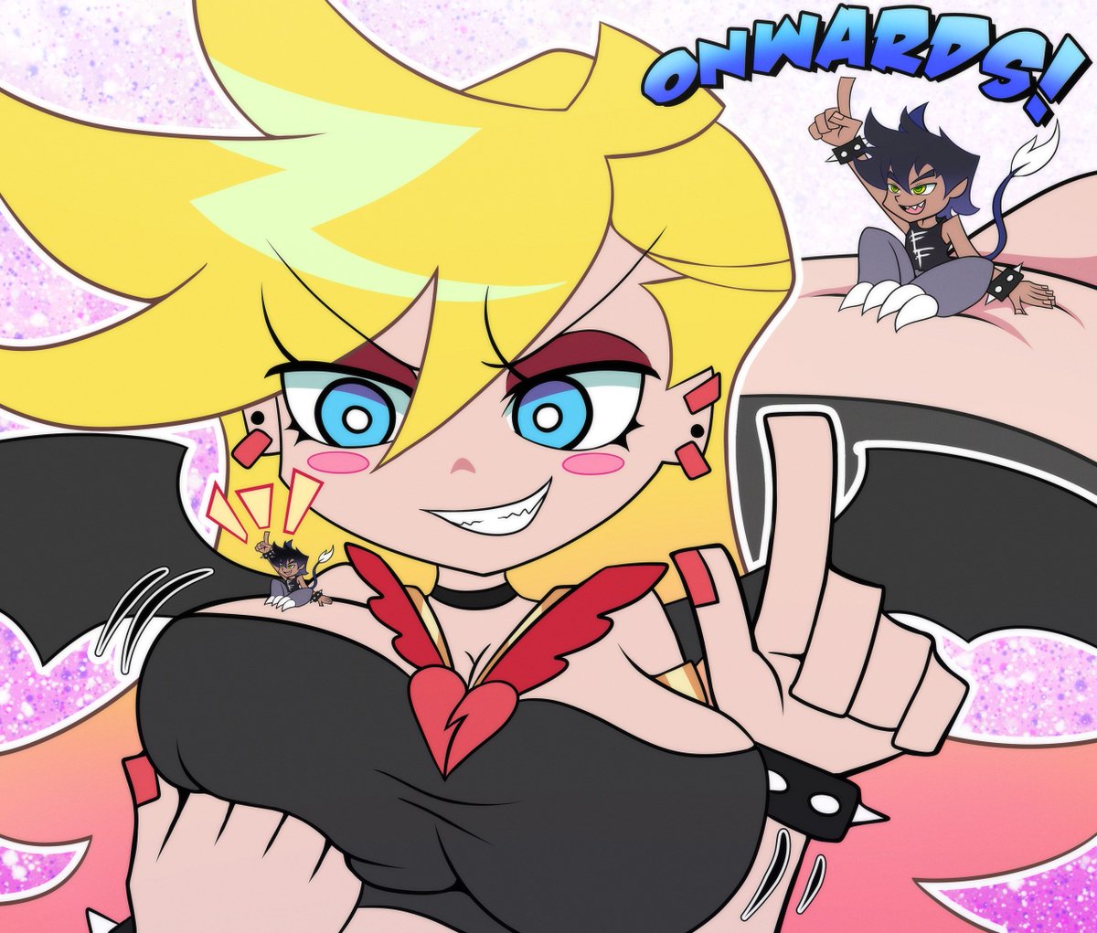 After being corrupted by Freak-Frank; Panty... I mean Devi-Panty is ready to follow the orders of her new master~❤️OC belongs to SunniestSunflower.