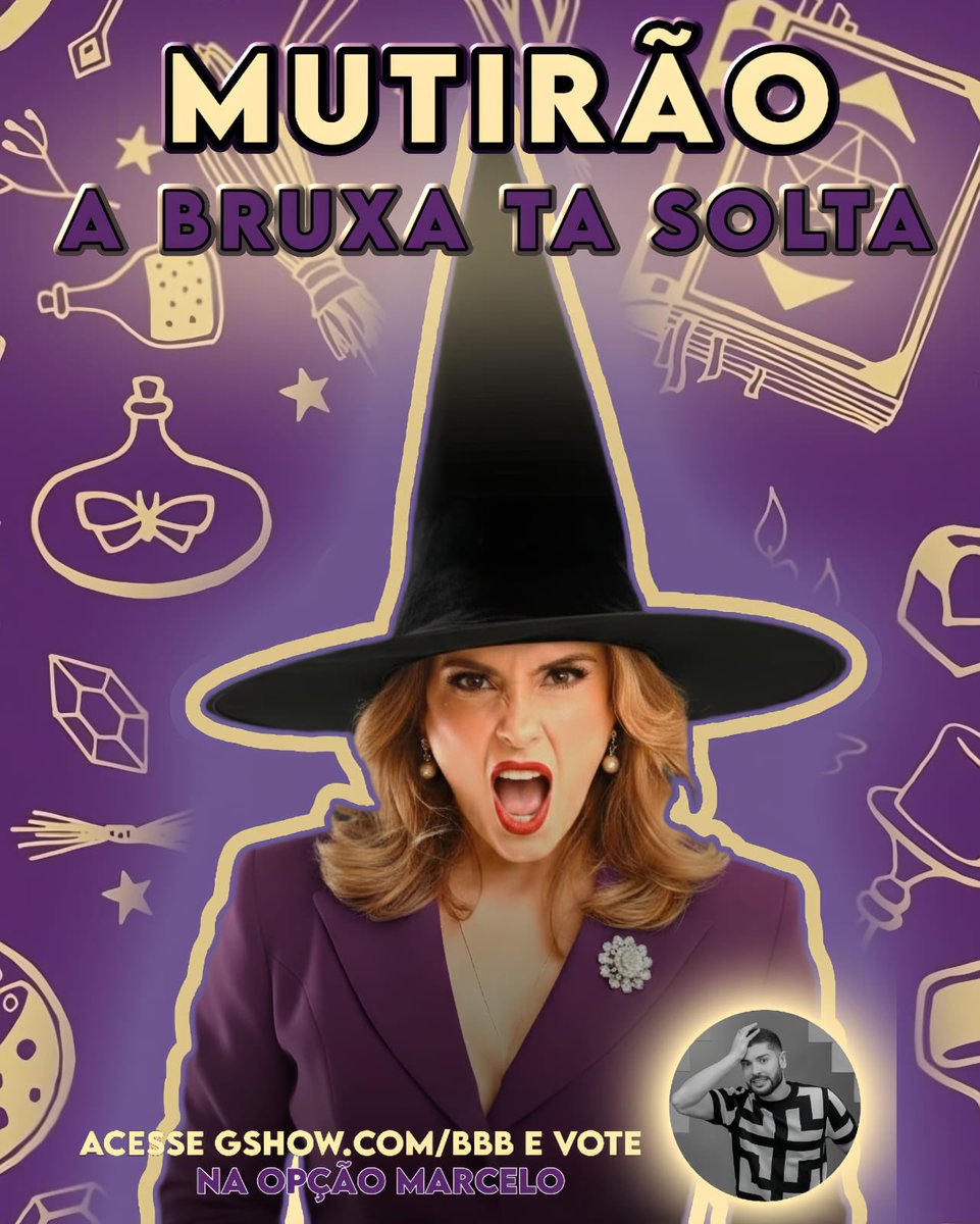 🧙‍♀️MUTIRÃO A BRUXA TÁ SOLTA INICIADO! 🧙‍♀️

🗳️ A CADA 10 VOTOS, COMENTE UM EMOJI AQUI.

🎯 META: 1K DE REPOSTAS.

✅ O voto é para eliminar. PORTANTO VOTE FORA MARCELO!

⏰ Encerra às 22h.

🔗: gshow.globo.com/realities/bbb/

#ForaMarcelo #BBB26