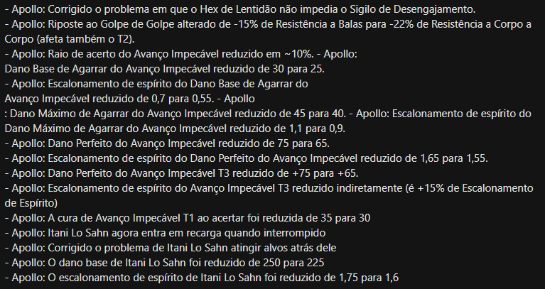 LockyDL's tweet photo. 📚 PATCH NOTES 17/02/2026 

 Balanceamento: 
 – Apollo ajustado   

#deadlock https://t.co/F23yvkbNZW