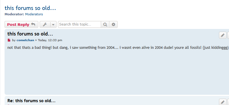 Maybe it was a bad idea to promote the message board again... ☠️

#fossil #bornin2004 #dothack