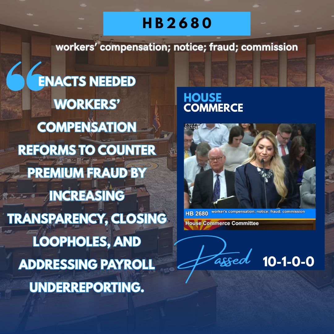 AZHouseDems's tweet image. Congratulations Rep. Alma Hernandez! Her bill, HB2680 fights against premium fraud and passed Commerce Committee this afternoon. #azleg