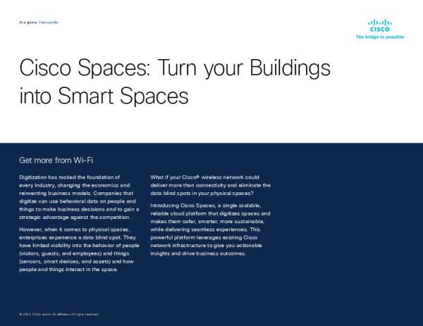 Transform physical spaces into smart, data-driven environments using #Cisco Spaces. Unveiling actionable insights to drive your business outcomes. Contact RDC Networks today to get started! stuf.in/bhzyh5