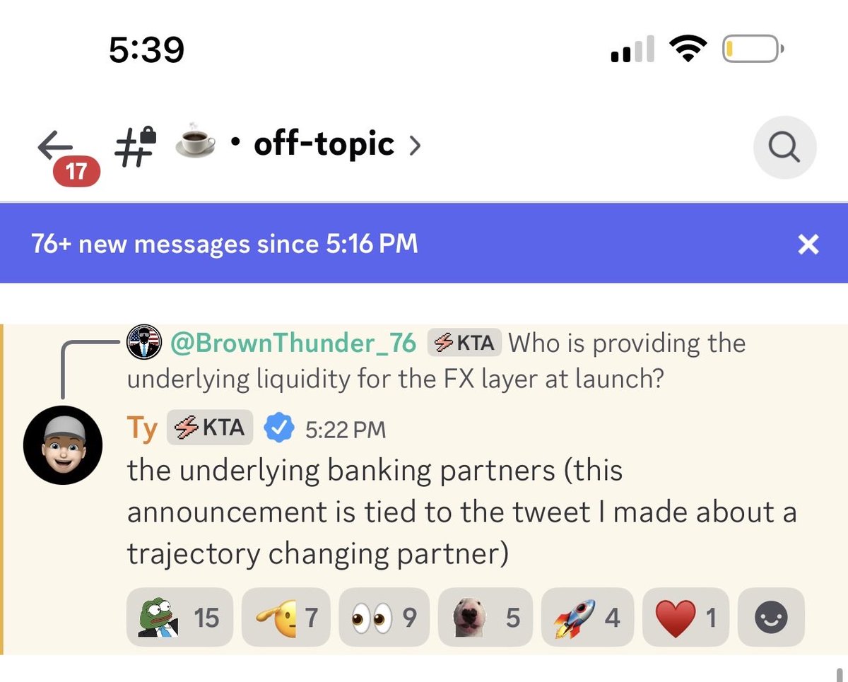 3 words: 

“Trajectory changing partner”

$KTA 🚀 🌖 💥