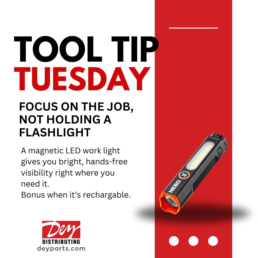 💡 Tool Tip Tuesday 💡
Working inside tight spaces? A magnetic LED work light gives you bright, hands-free visibility right where you need it so you can focus on the job, not holding a flashlight.
🔧 Simple tool. Big upgrade.
#ToolTipTuesday #HVACTools #ServiceTech #TradePros