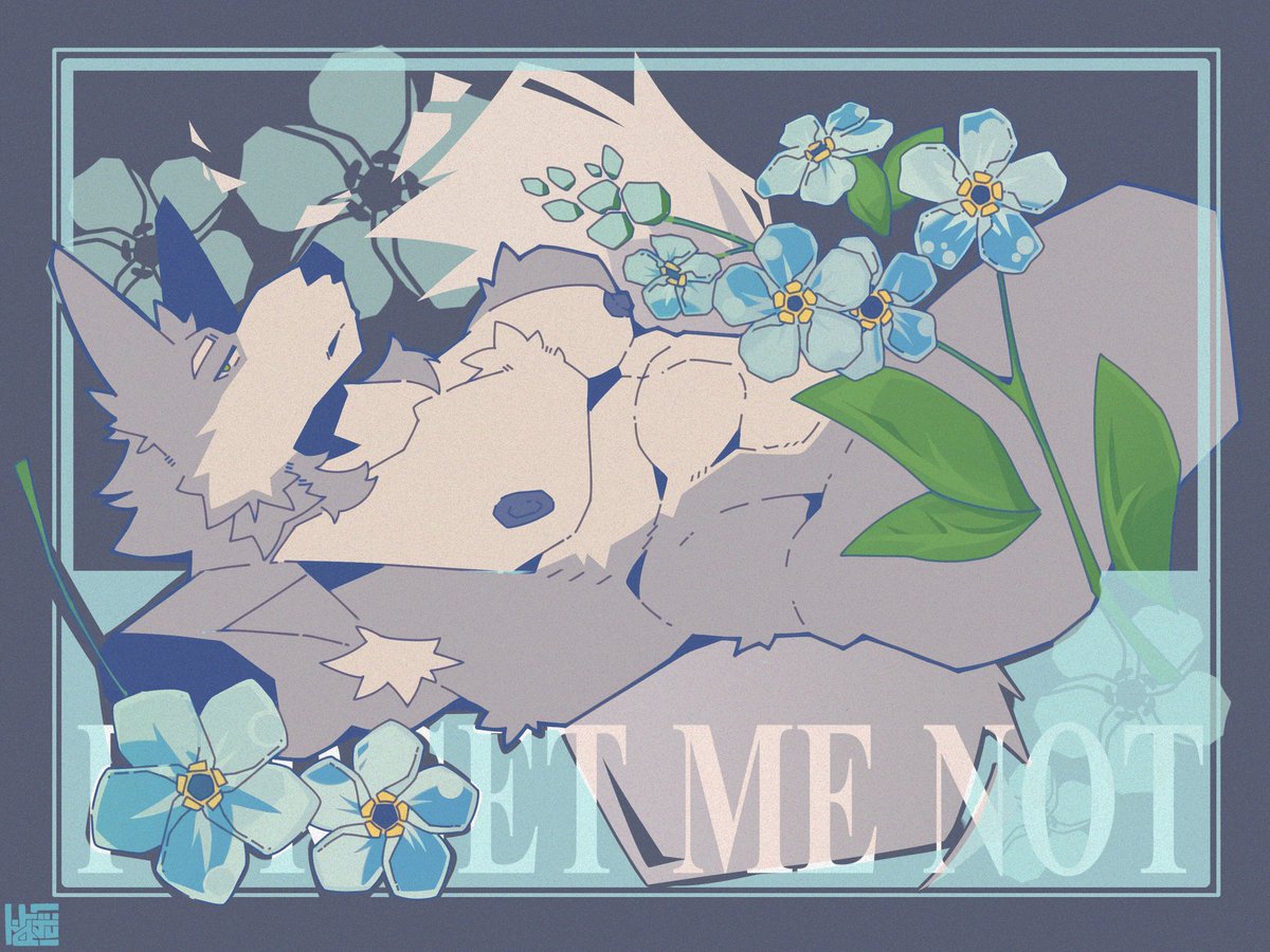 _Thears_'s tweet photo. "Forget me not" 🥀💙 

🎨: Naevus (bsky) https://t.co/she7Dg8vk3
