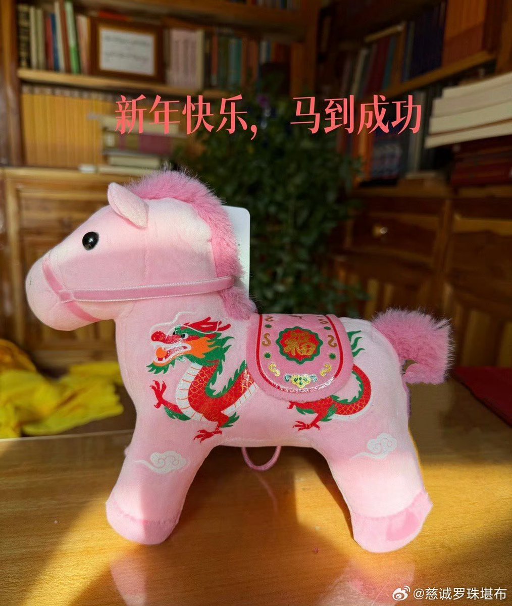 祝大家新年快樂！
身體健康，
心情愉快，
馬到成功，
財源滾滾！

——慈誠羅珠堪布
         2026/02/17